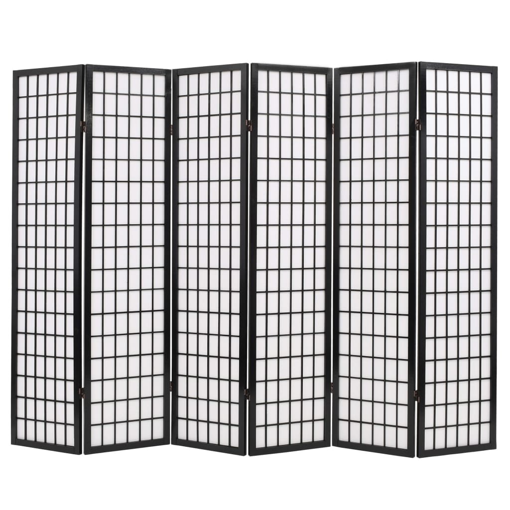 lejer Erasure Onset Foldbar 6-panels rumdeler japansk stil 240 x 170 cm sort - Rumdeler &  skillevægge - WE DO BLACK